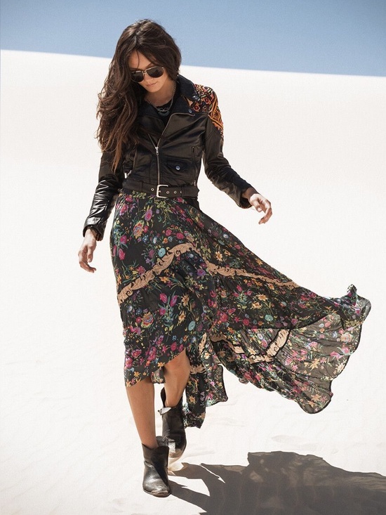 Spell Dresses & Skirts - Spell and the gypsy gypsy queen castaway hi-lo black floral skirt
